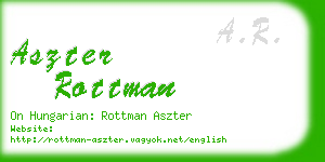 aszter rottman business card